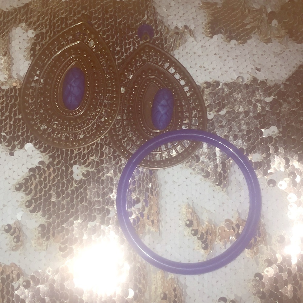 Blue Earring and bangle bundle